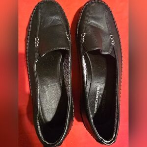 Skechers black slip on loafers